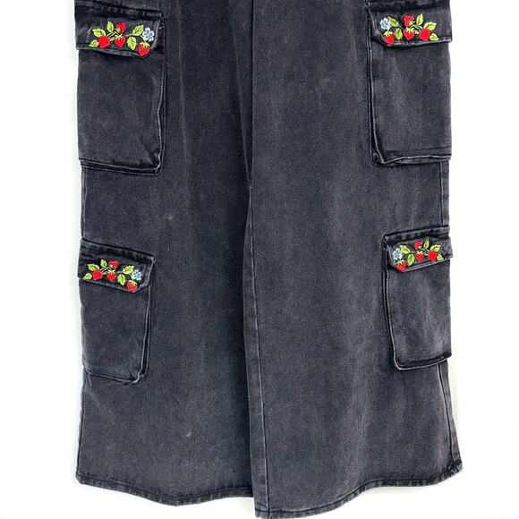 Dolls Kill x Strawberry Shortcake ‘Patched With Love’ Baggy Cargo Pants Size S - Picture 5 of 15